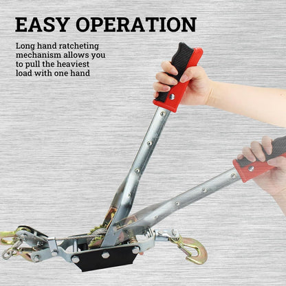Winch Ratchet Tool, Gear Power Puller,Pulling Boat Marine,Heavy Duty Cable Come Along Tool,Automotive Hoist Winch Puller - Renee Lane Company