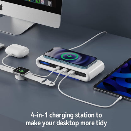 Wireless Charger 30W USB Wireless Charging Station for Multiple Device with USB C Ports Compatible for iPhone 14/13/12/Pro Max Google Pixel - Renee Lane Company