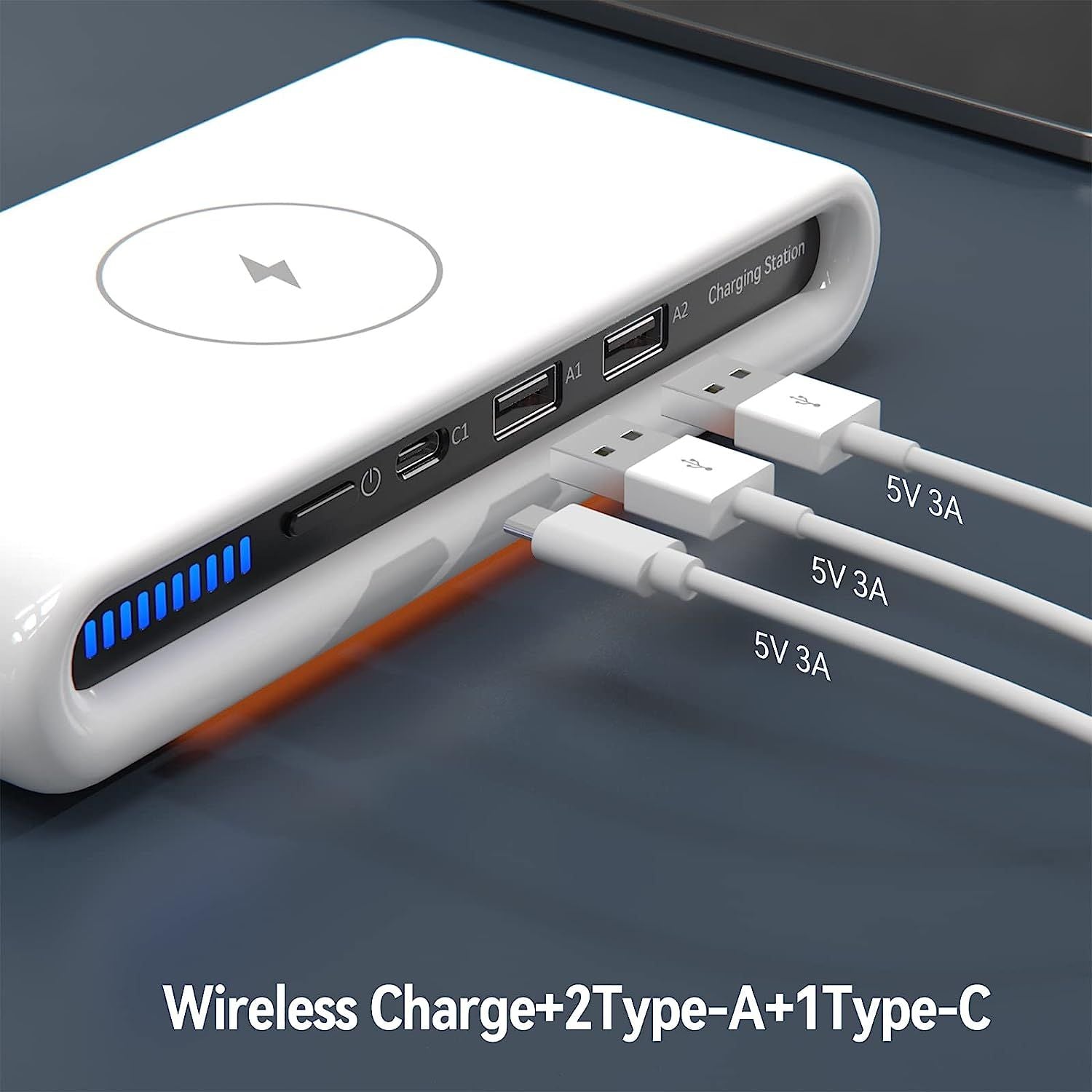 Wireless Charger 30W USB Wireless Charging Station for Multiple Device with USB C Ports Compatible for iPhone 14/13/12/Pro Max Google Pixel - Renee Lane Company