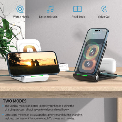 Wireless Chargers 3 in 1 Induction Charger Station for Samsung S22 Ultra Apple Watch Airpods 3 iPhone 14 Pro Max 13 12 11 Xiaomi - Renee Lane Company