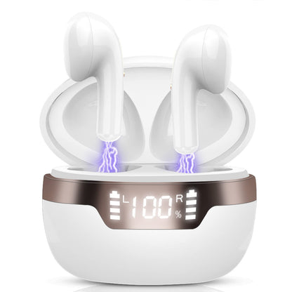 Wireless Earbud Bluetooth 5.2 Headphones with HD Mic [2023] Bluetooth Earphones in Ear Deep Bass Bluetooth Earbud IP7 Waterproof Wireless Headphones 40H Playtime Ear Buds for iPhone Android USB-C - Renee Lane Company