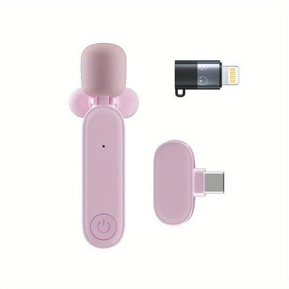 Wireless Lavalier Microphone For IPhone IPad USB C Smartphone Laptop; Plug And Play Noise Reduction Lapel Mic For TikTok YouTube Facebook Live Stream Vlog Video Recording - Renee Lane Company