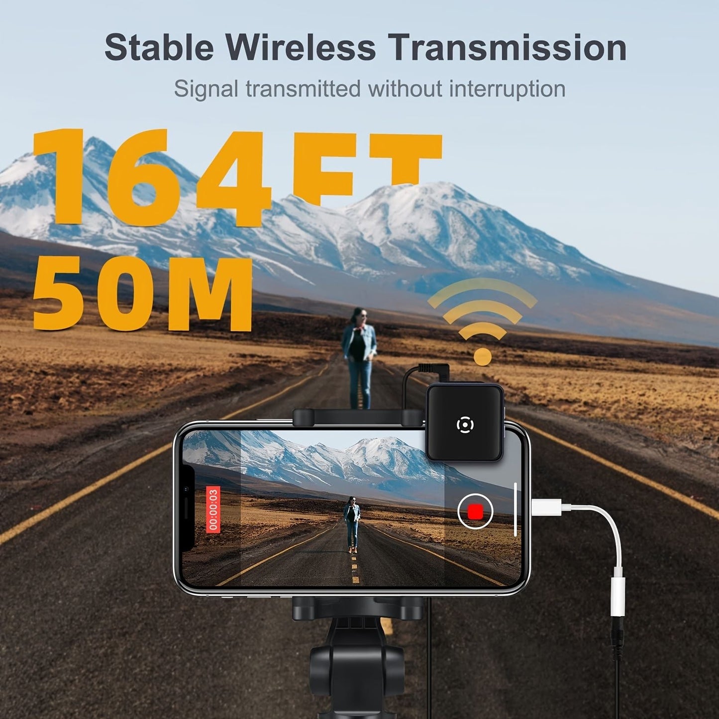 Wireless Lavalier Microphone System; Super Mini And Light 2.4GHz Wireless Microphone System With Transmitter & Receiver For DSLR Cameras And Android Phones; 65ft Range; Lapel Mic For Video Recording - Renee Lane Company