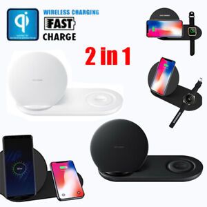 Wireless QI Phone+Watch Charger For iPhone Samsung Duo Dock Dual Fast Charging - Renee Lane Company