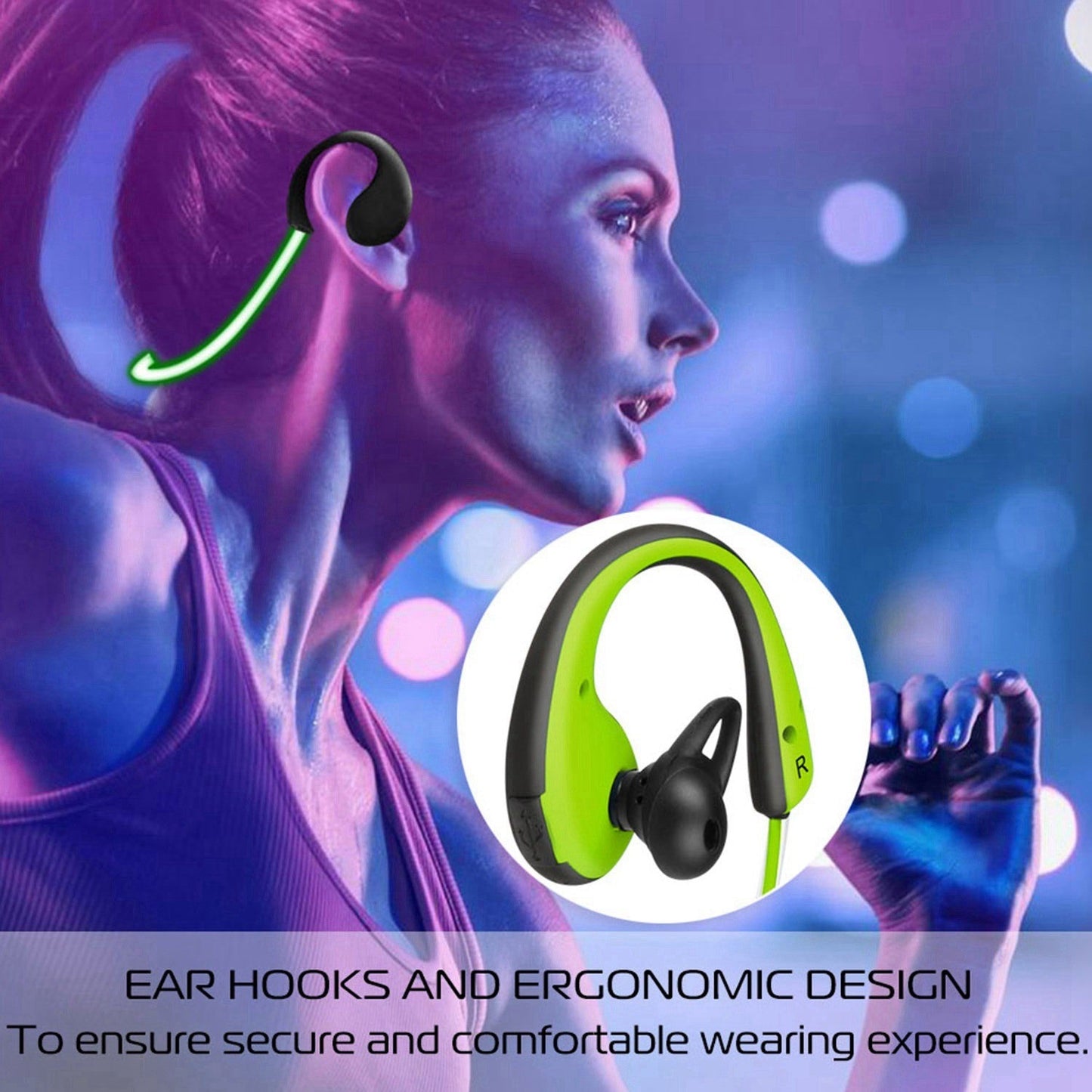 Wireless Sports Headsets Wireless V4.1 Neckband Earphones HD Stereo Sweat-proof Headphones Earbuds - Renee Lane Company
