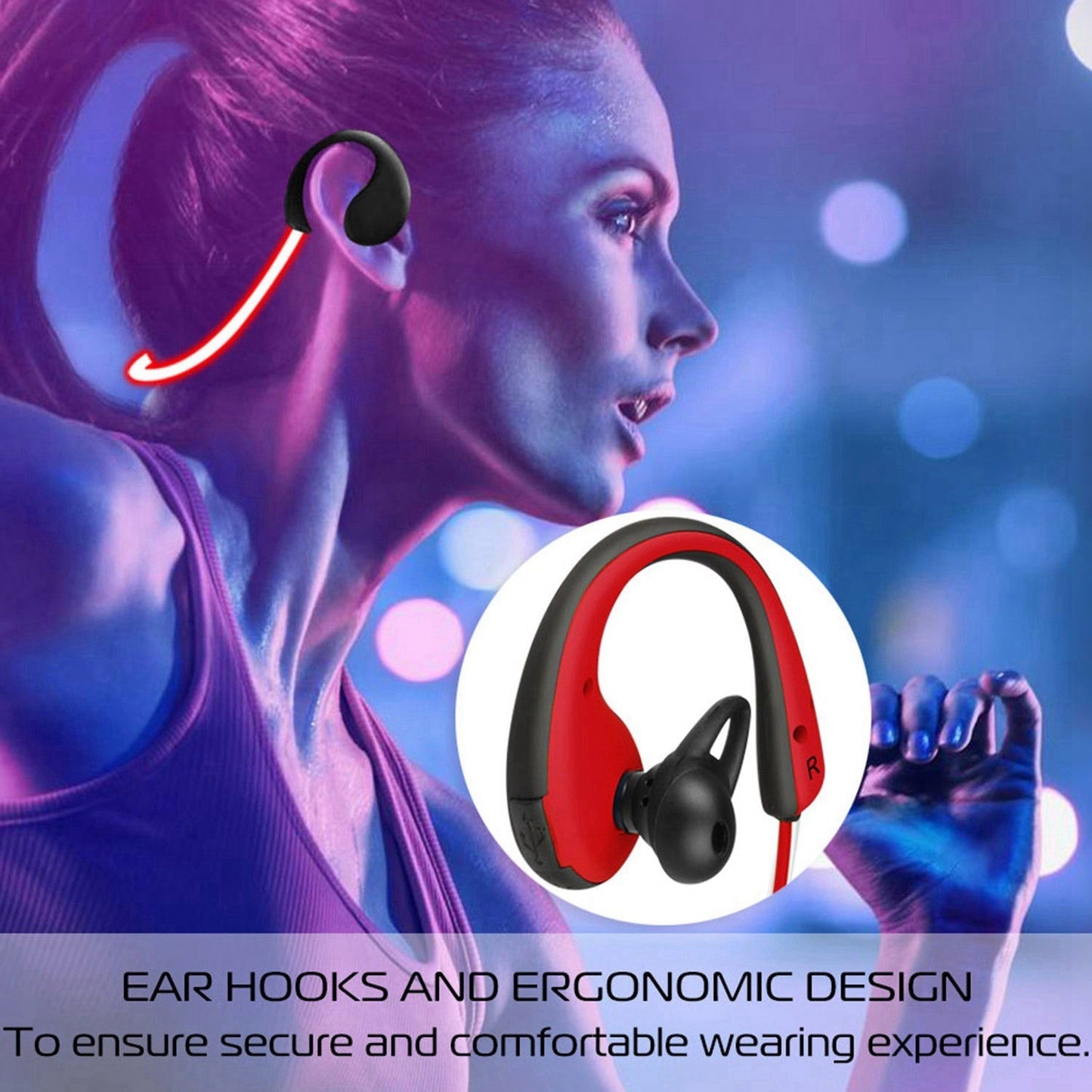 Wireless Sports Headsets Wireless V4.1 Neckband Earphones HD Stereo Sweat-proof Headphones Earbuds - Renee Lane Company