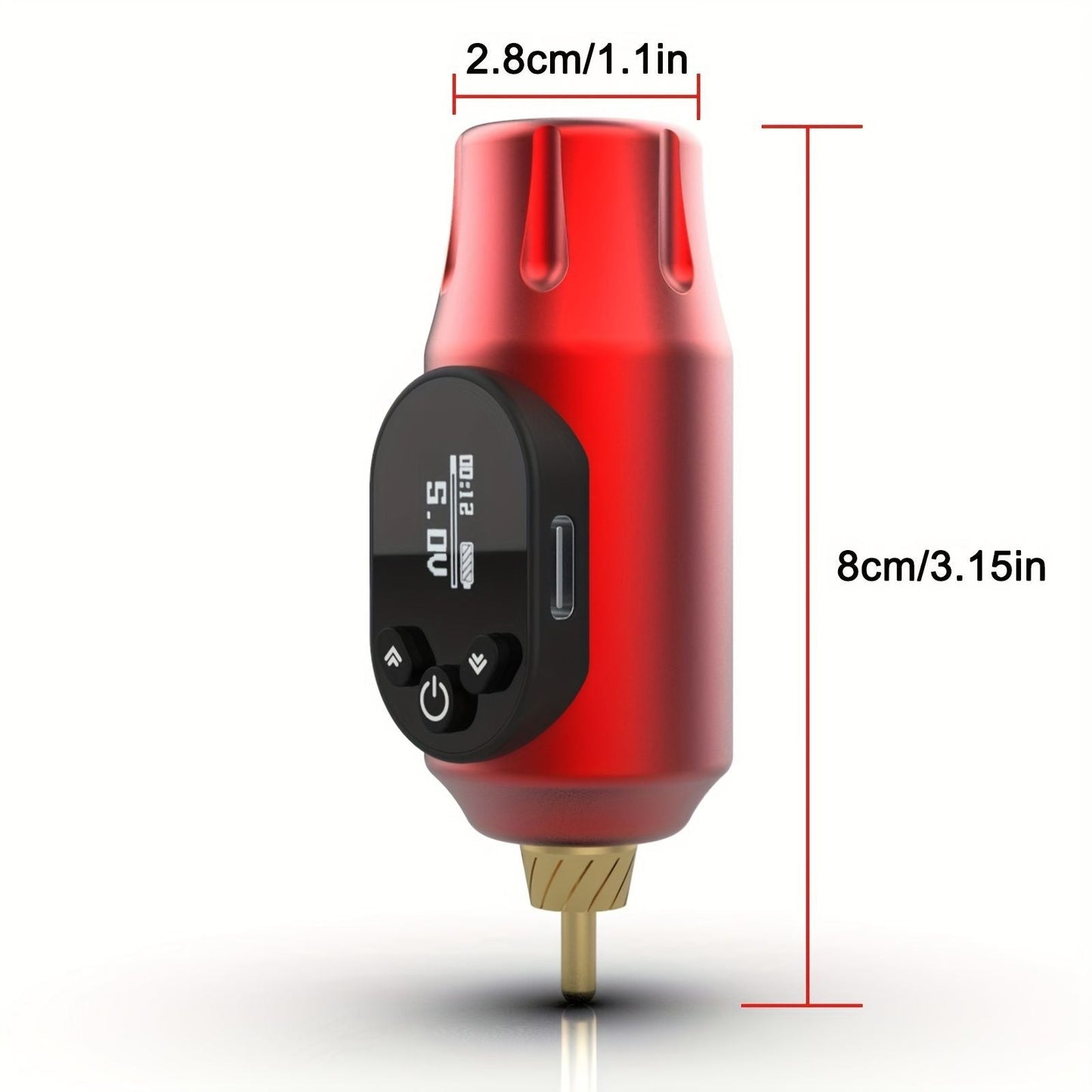 Wireless Tattoo Pen with OLED Display and RCA Connector - Mini Battery Powered Rotary Machine Pen for Professional Tattoo Artists - Renee Lane Company