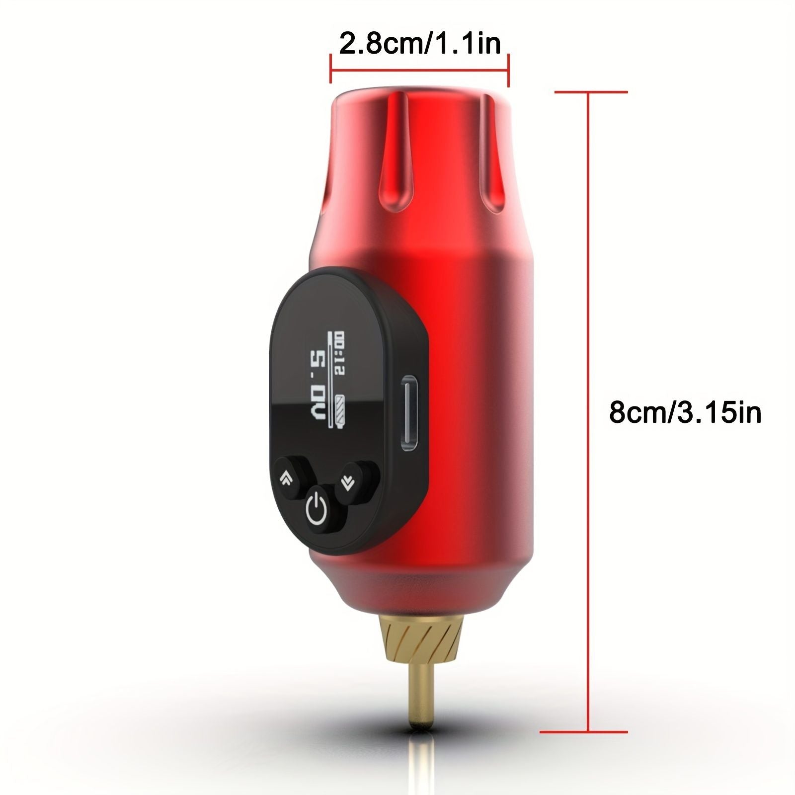 Wireless Tattoo Pen with OLED Display and RCA Connector - Mini Battery Powered Rotary Machine Pen for Professional Tattoo Artists - Renee Lane Company