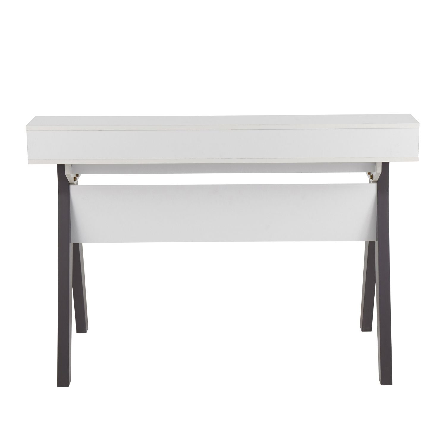 Wishbone Contemporary Desk in Grey and White Wood by - Renee Lane Company