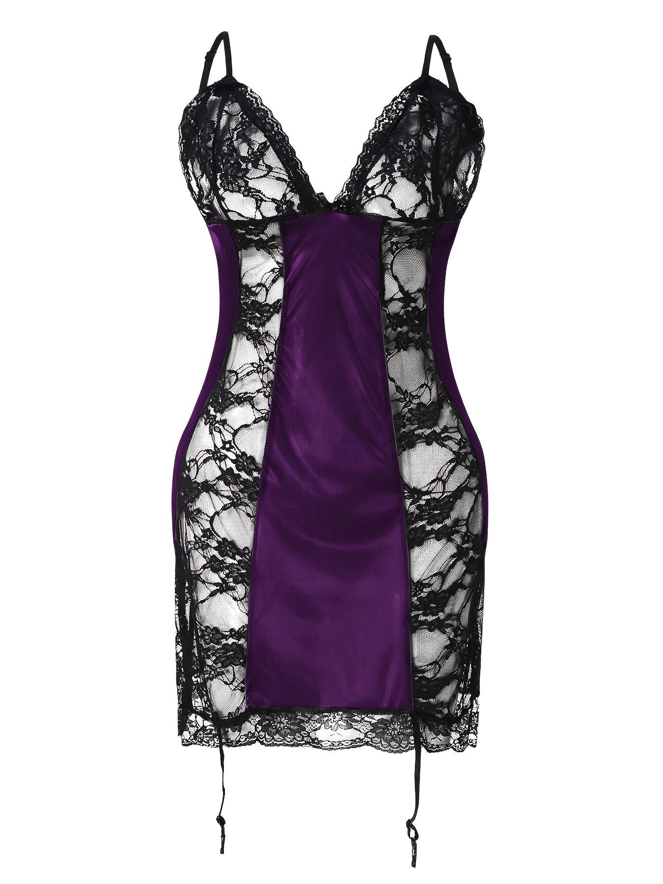 Women Dress Night Lace Pajamas Dress Sexy Sleepwear Backless Vintage Dress - Renee Lane Company