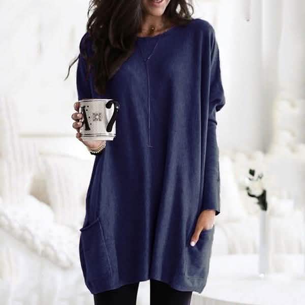 Women Long Sleeve Top Casual Pocket T-Shirt - Renee Lane Company