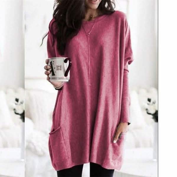 Women Long Sleeve Top Casual Pocket T-Shirt - Renee Lane Company