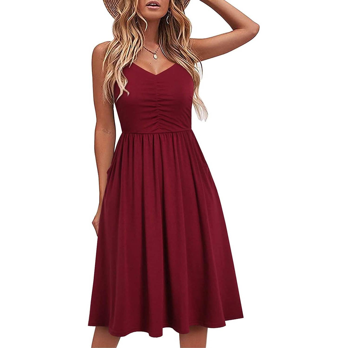 Women Sleeveless Cotton Summer Beach Dress - Renee Lane Company