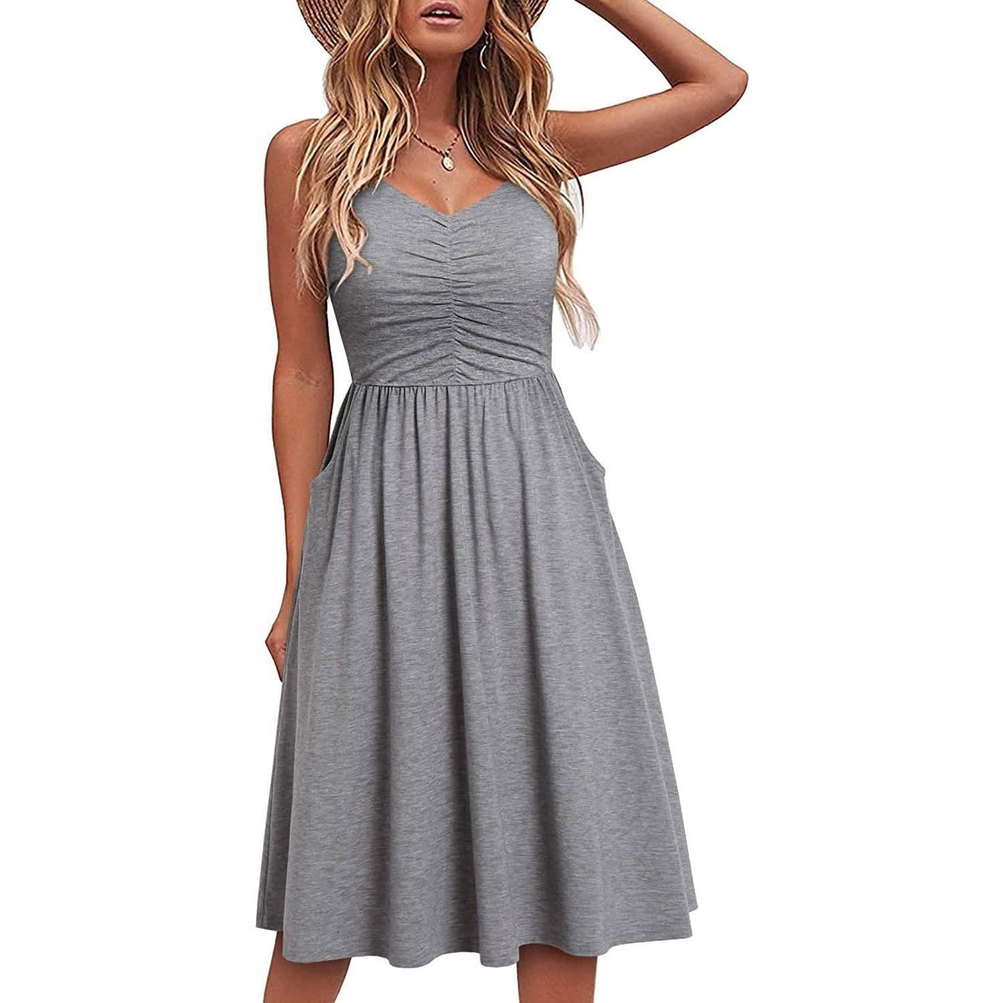 Women Sleeveless Cotton Summer Beach Dress - Renee Lane Company