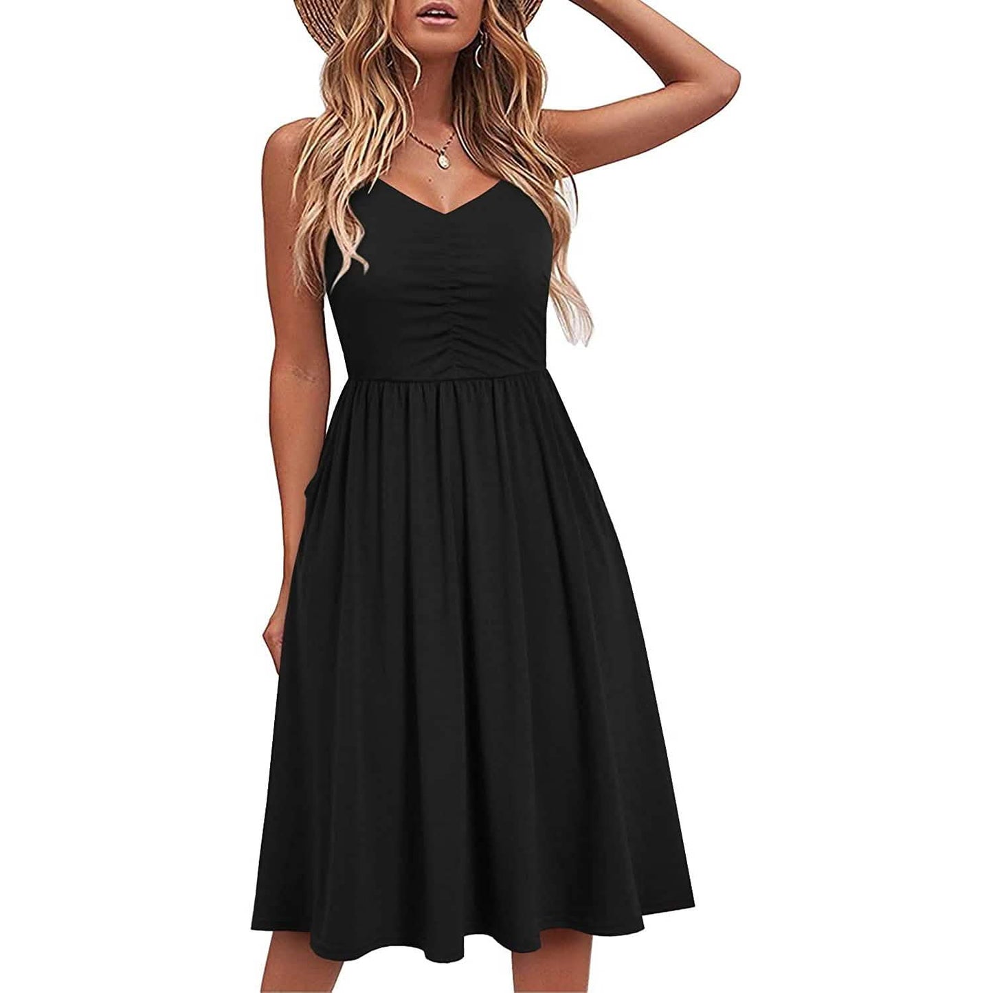 Women Sleeveless Cotton Summer Beach Dress - Renee Lane Company