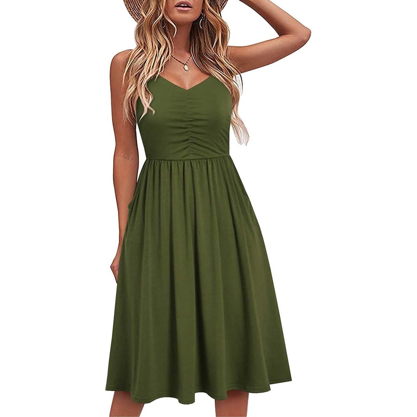 Women Sleeveless Cotton Summer Beach Dress - Renee Lane Company