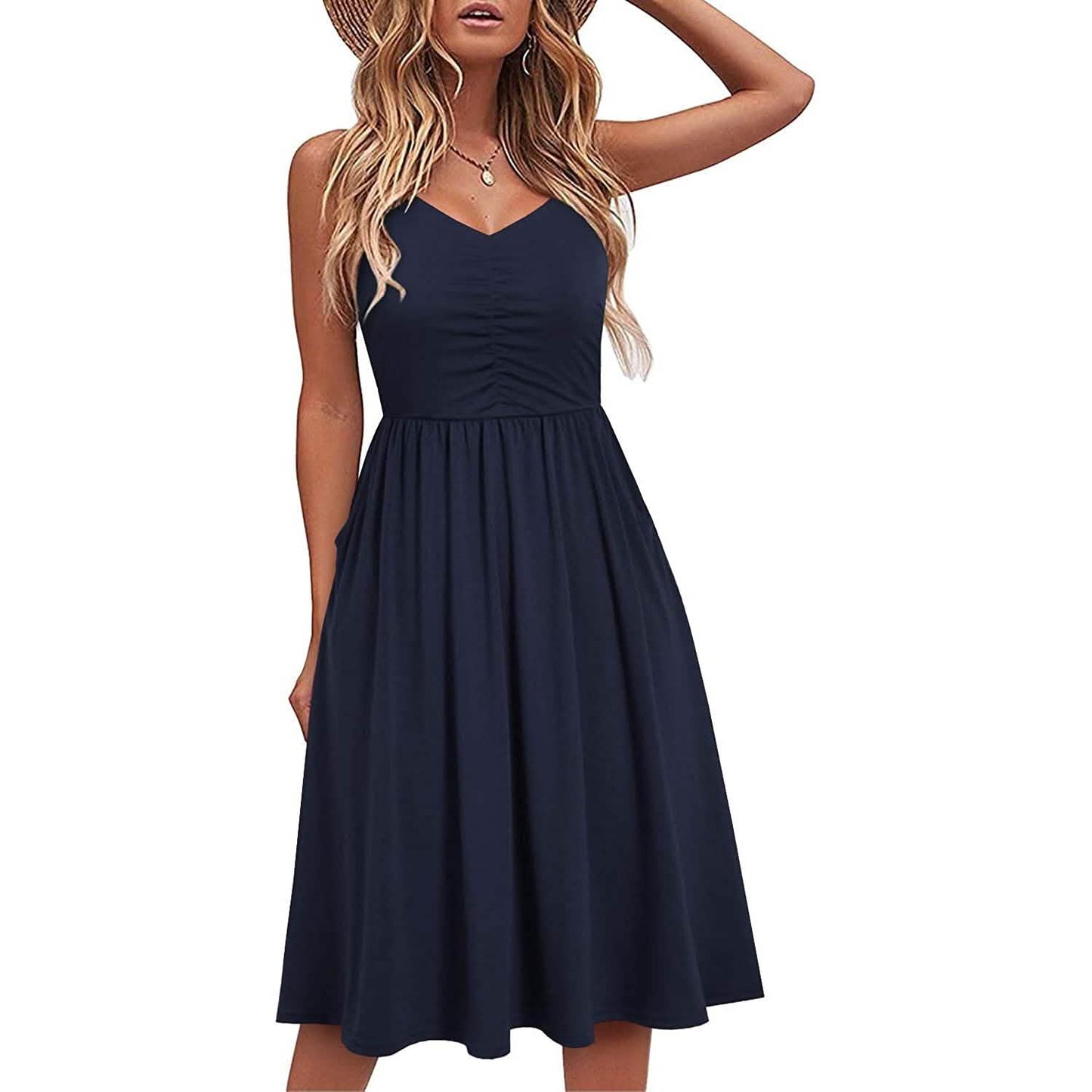 Women Sleeveless Cotton Summer Beach Dress - Renee Lane Company