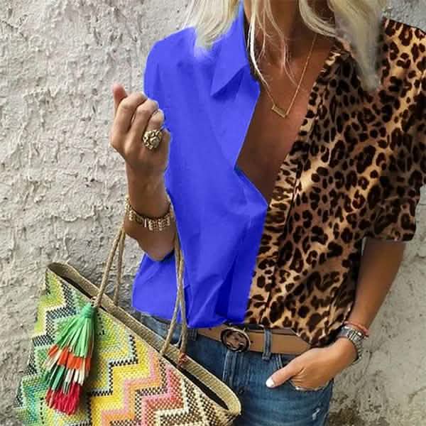 Women's Autumn Casual Deep V Neck Top - Renee Lane Company