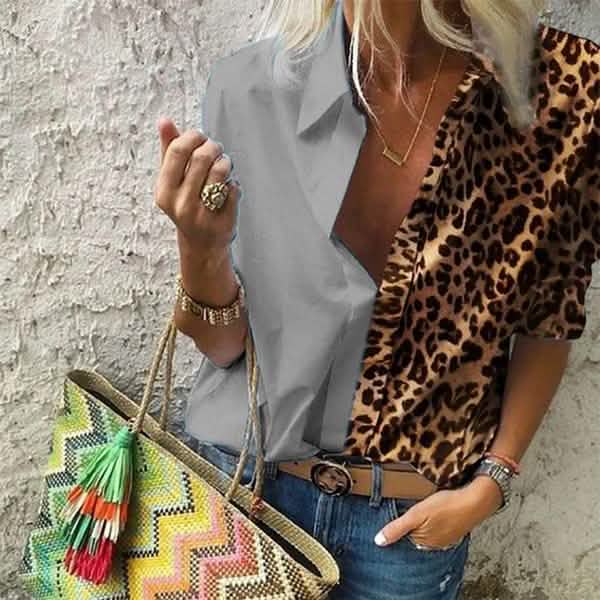 Women's Autumn Casual Deep V Neck Top - Renee Lane Company