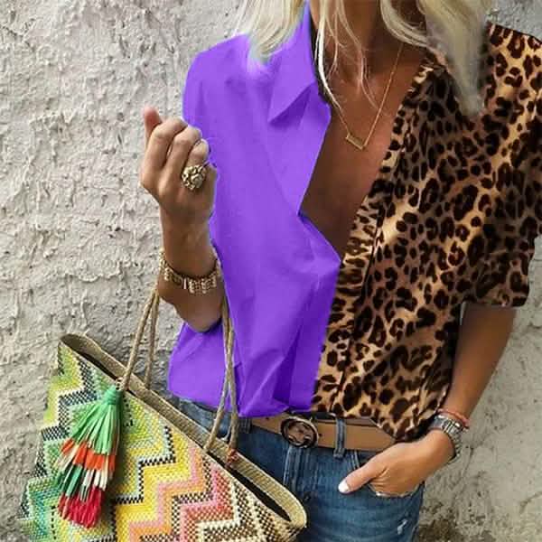 Women's Autumn Casual Deep V Neck Top - Renee Lane Company