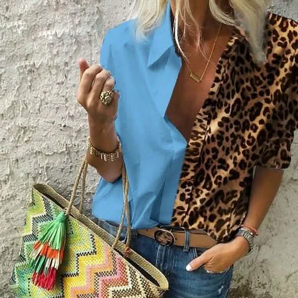 Women's Autumn Casual Deep V Neck Top - Renee Lane Company