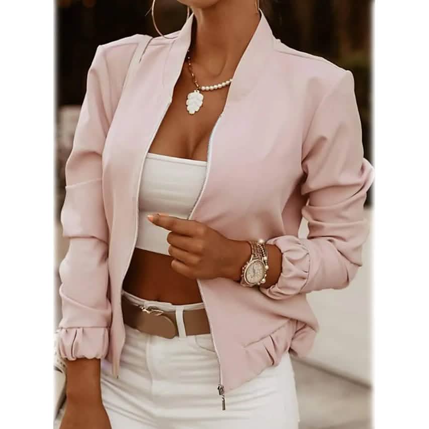 Women's Bomber Jacket Casual - Renee Lane Company