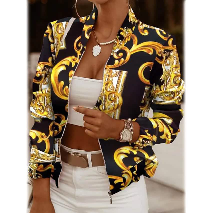 Women's Bomber Jacket Casual - Renee Lane Company