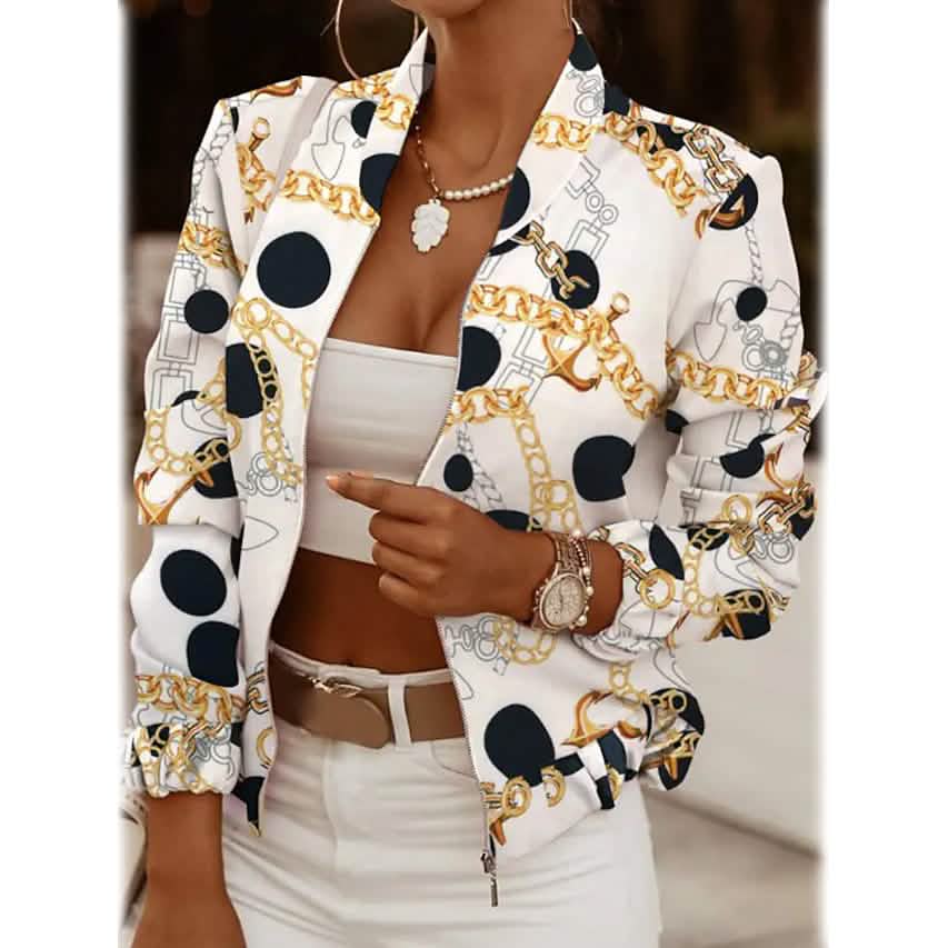 Women's Bomber Jacket Casual - Renee Lane Company