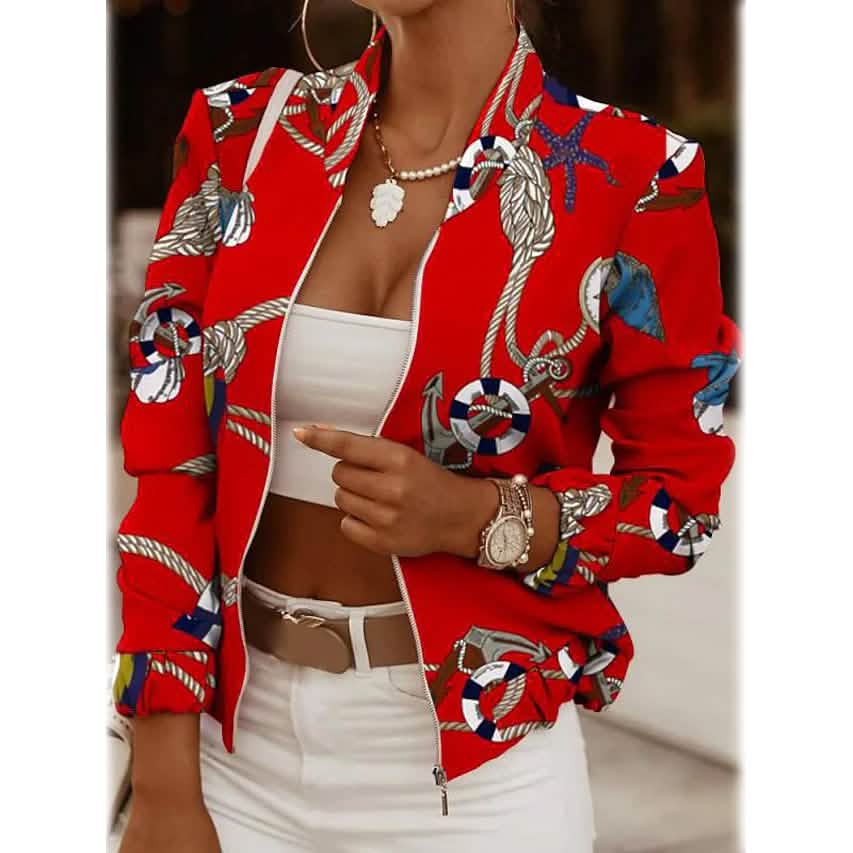 Women's Bomber Jacket Casual - Renee Lane Company