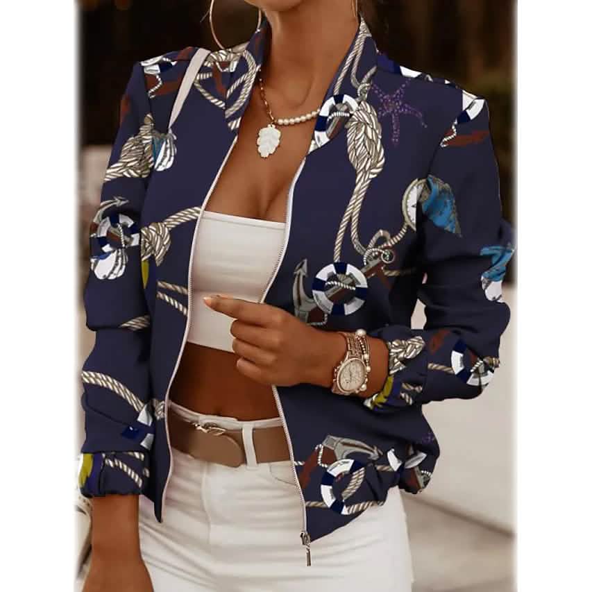 Women's Bomber Jacket Casual - Renee Lane Company