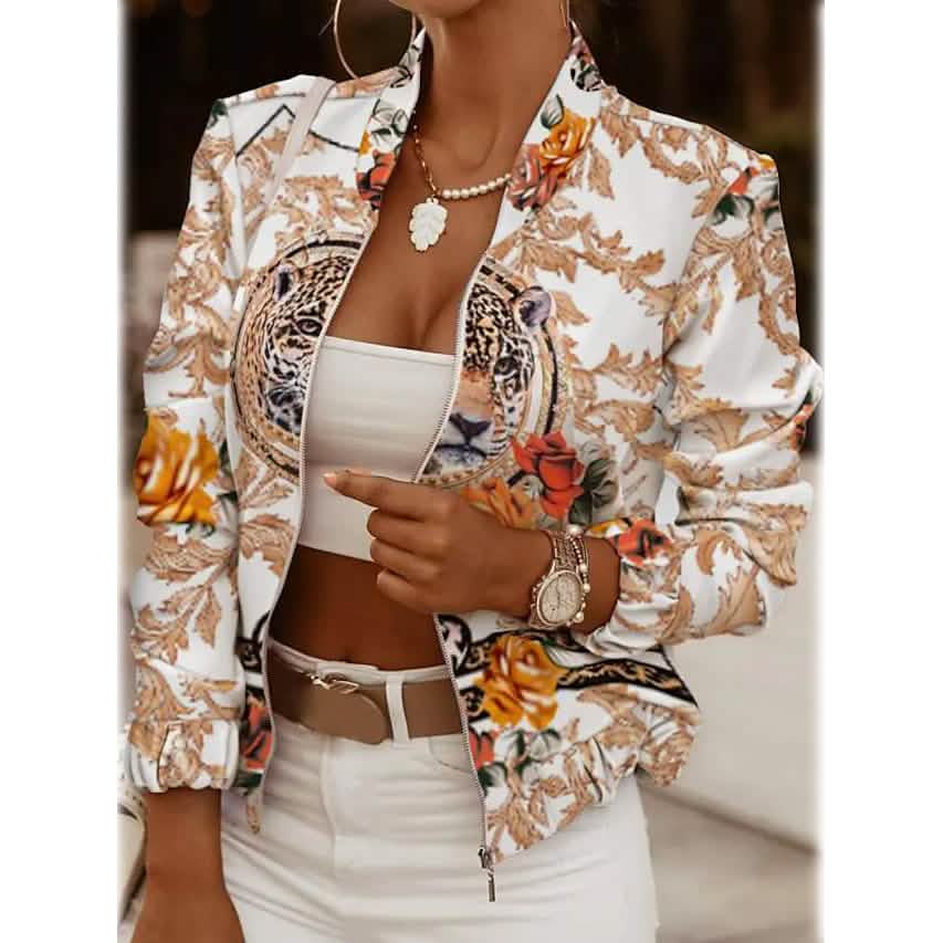 Women's Bomber Jacket Casual - Renee Lane Company