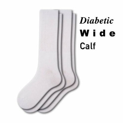 Women's Extra Wide Calf - Cotton Crew Socks, Non-Binding Crew Socks - Renee Lane Company