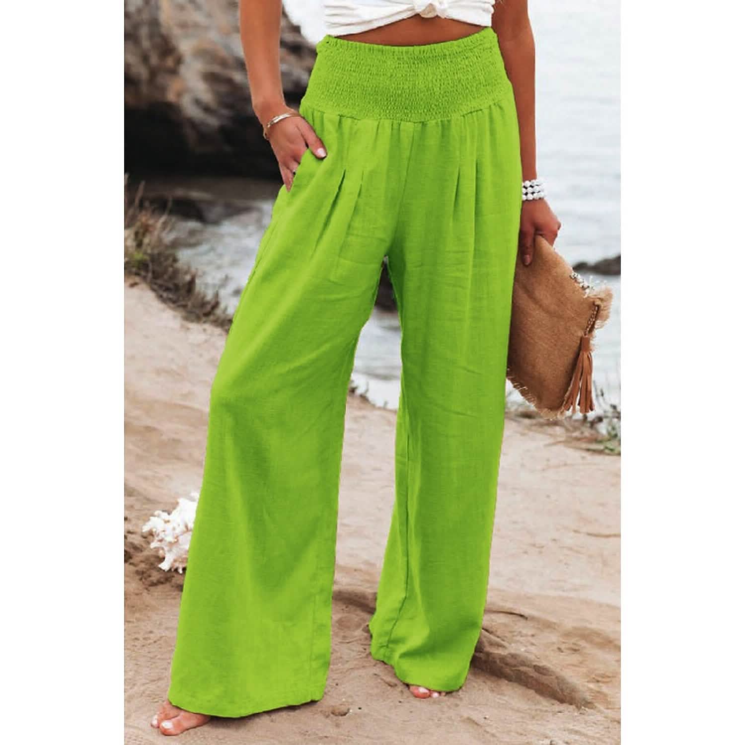 Women's High Waist Loose Wide Leg Pants - Renee Lane Company