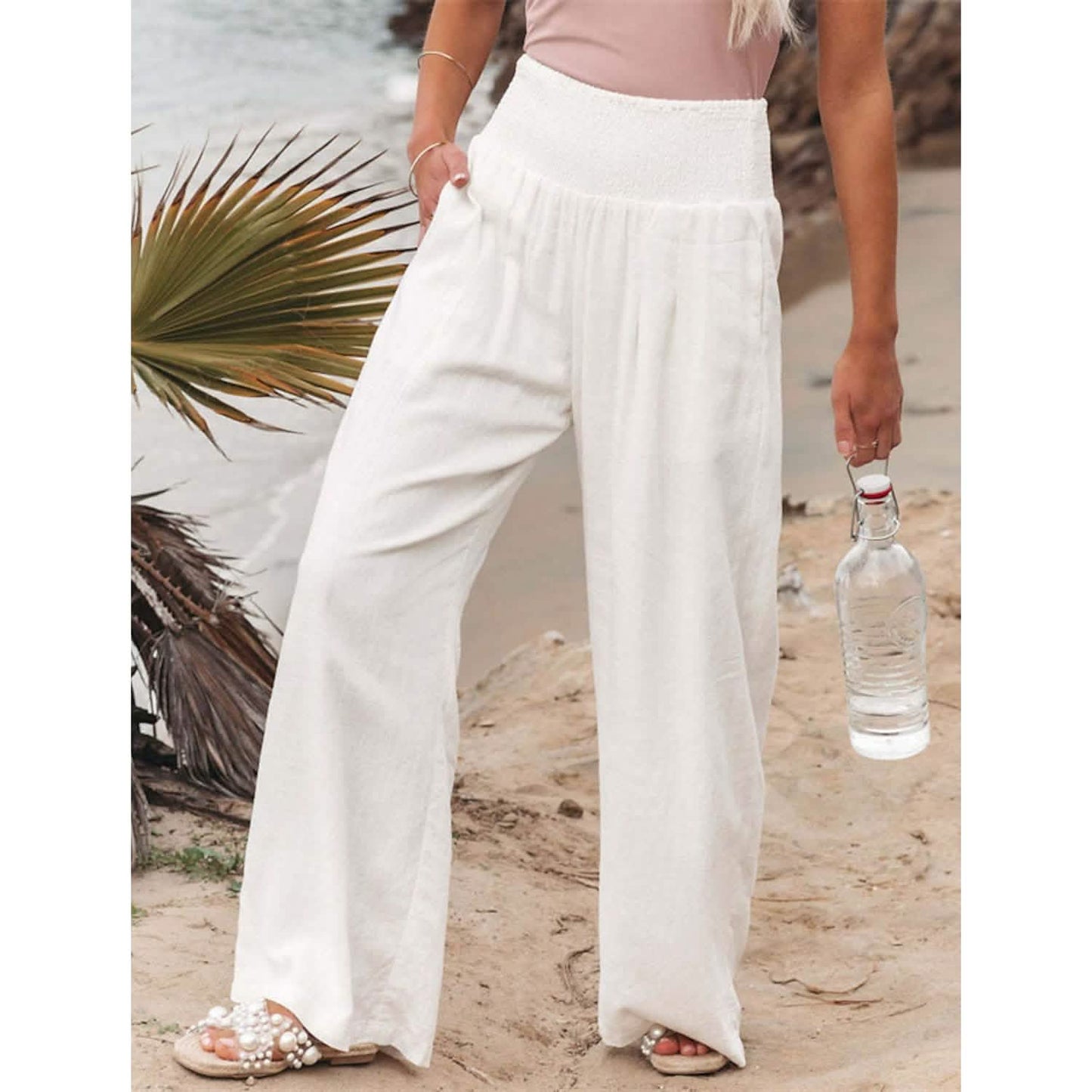 Women's High Waist Loose Wide Leg Pants - Renee Lane Company