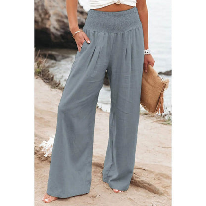 Women's High Waist Loose Wide Leg Pants - Renee Lane Company