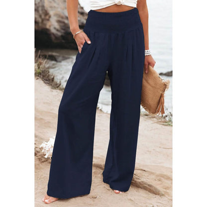 Women's High Waist Loose Wide Leg Pants - Renee Lane Company