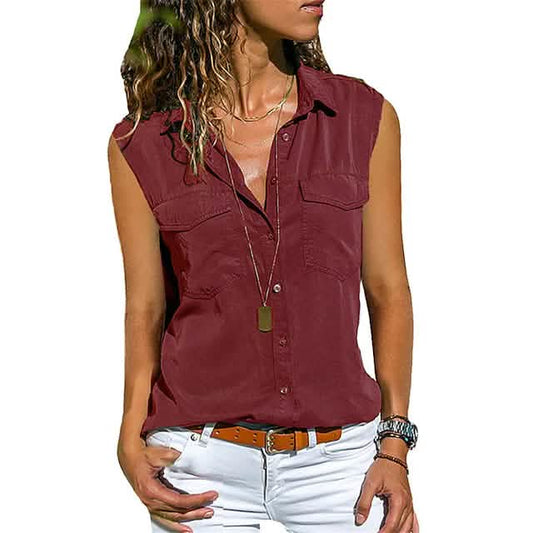 Women's Hiking Vest Sleeveless Top - Renee Lane Company
