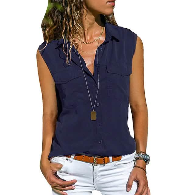 Women's Hiking Vest Sleeveless Top - Renee Lane Company