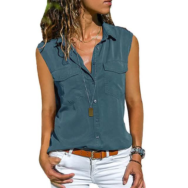 Women's Hiking Vest Sleeveless Top - Renee Lane Company