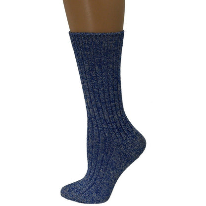 Women's Outdoor Boot Hiking Marled Twisted Cotton 2 Pair Pack Socks - Renee Lane Company