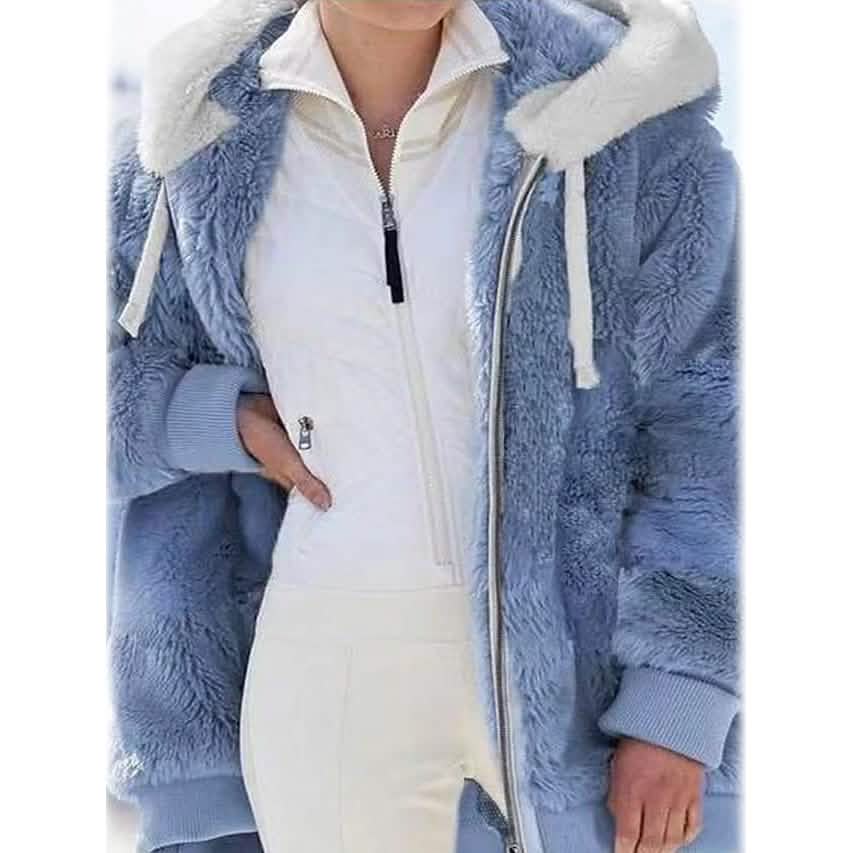 Women's Plus Size Hoodie Coat Long Sleeve - Renee Lane Company