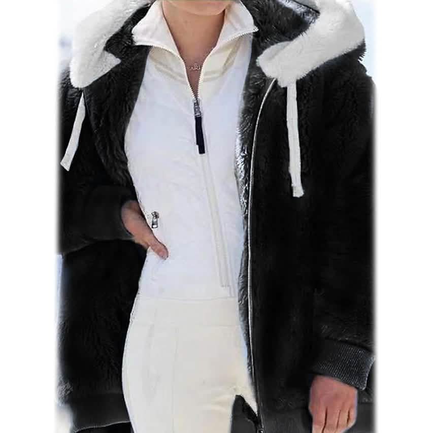 Women's Plus Size Hoodie Coat Long Sleeve - Renee Lane Company