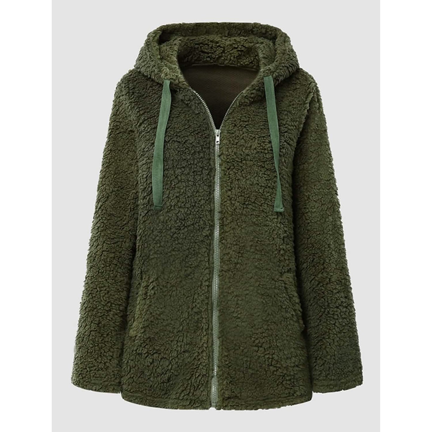 Women's Plus Size Hoodie Coat Long Sleeve - Renee Lane Company