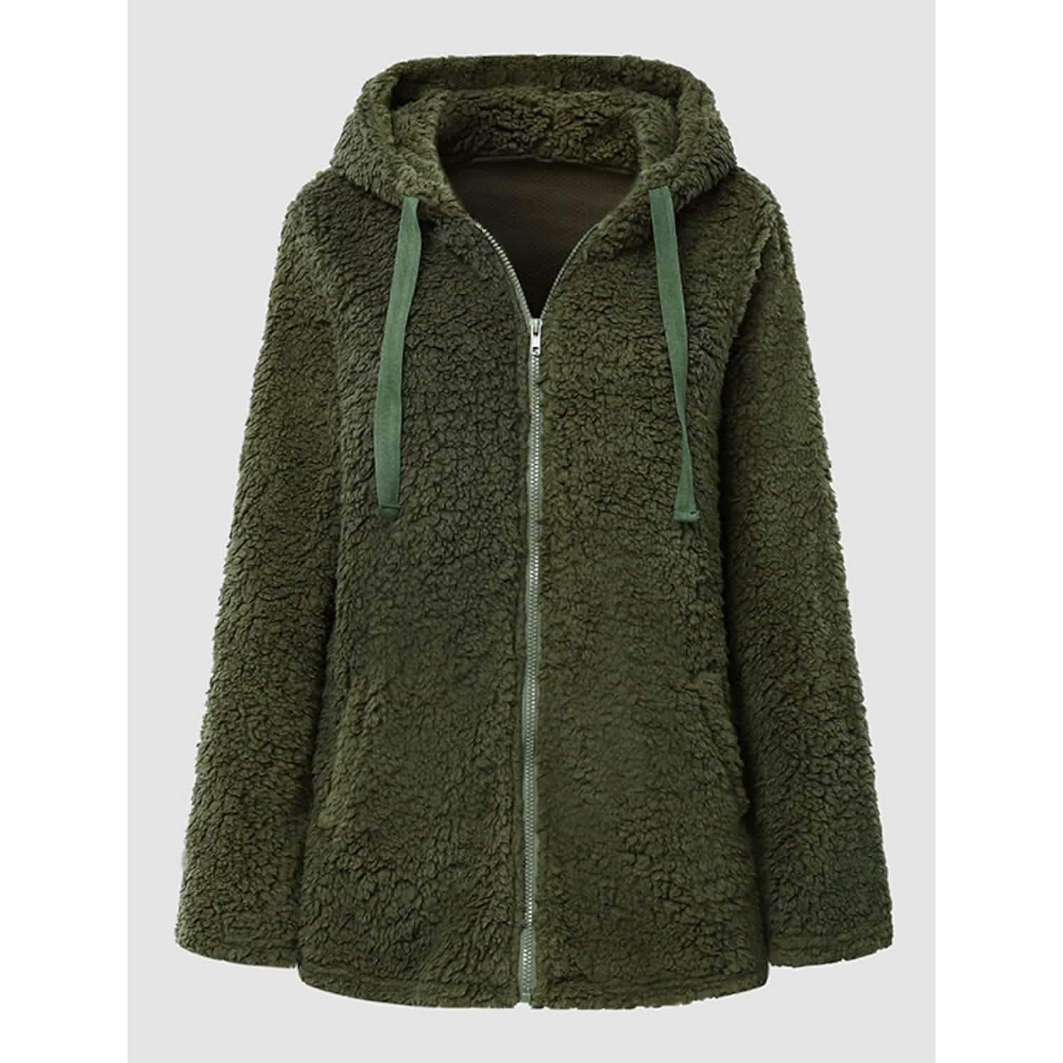 Women's Plus Size Hoodie Coat Long Sleeve - Renee Lane Company