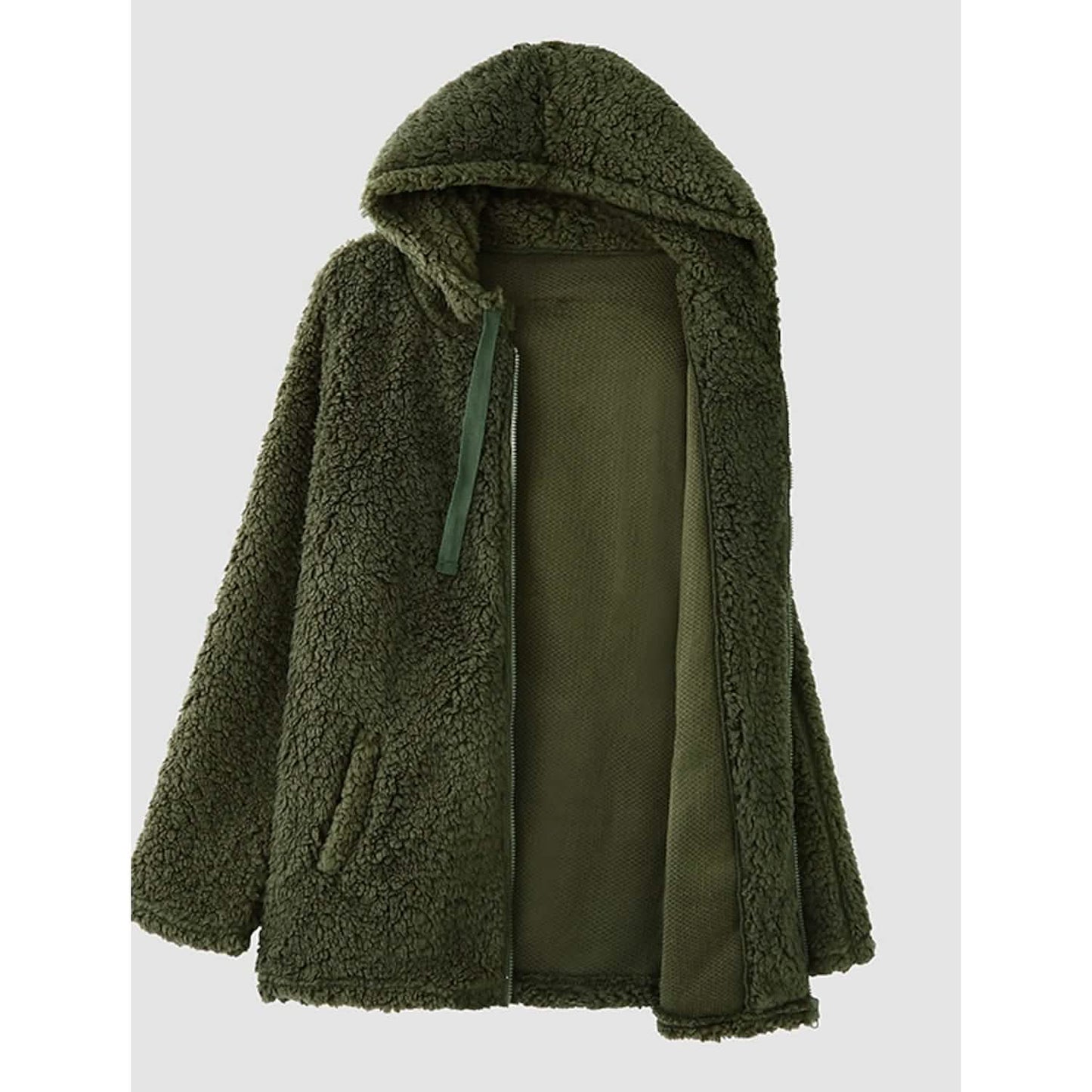 Women's Plus Size Hoodie Coat Long Sleeve - Renee Lane Company