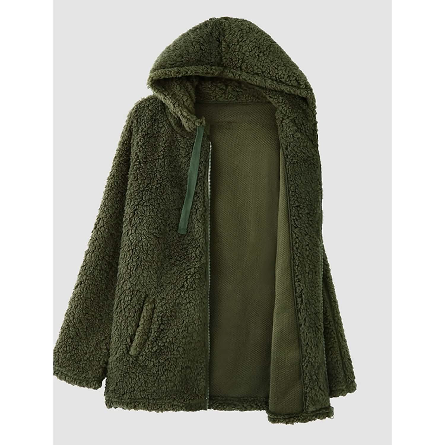 Women's Plus Size Hoodie Coat Long Sleeve - Renee Lane Company