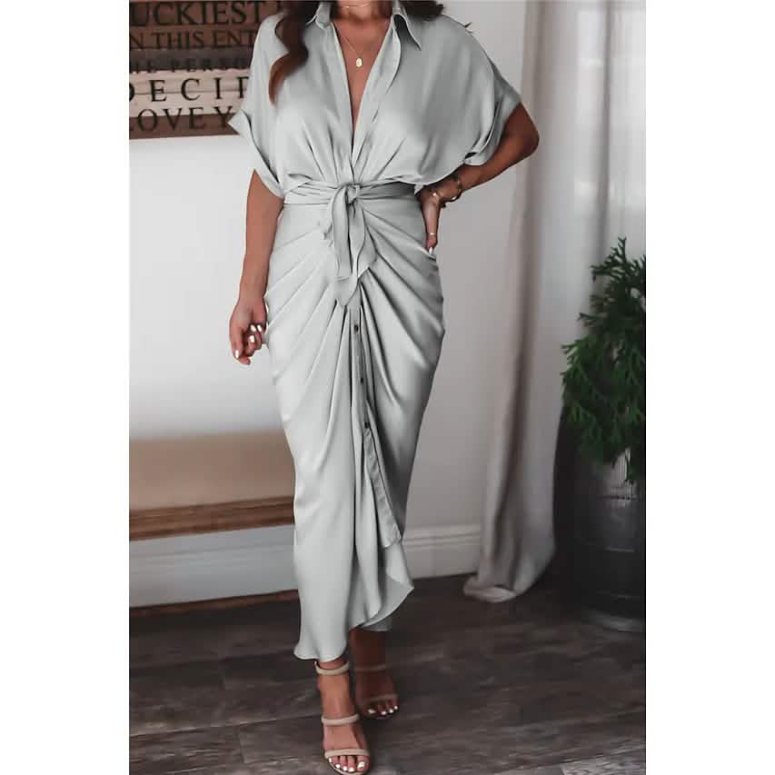 Women's Shirt Maxi Long Dress - Renee Lane Company