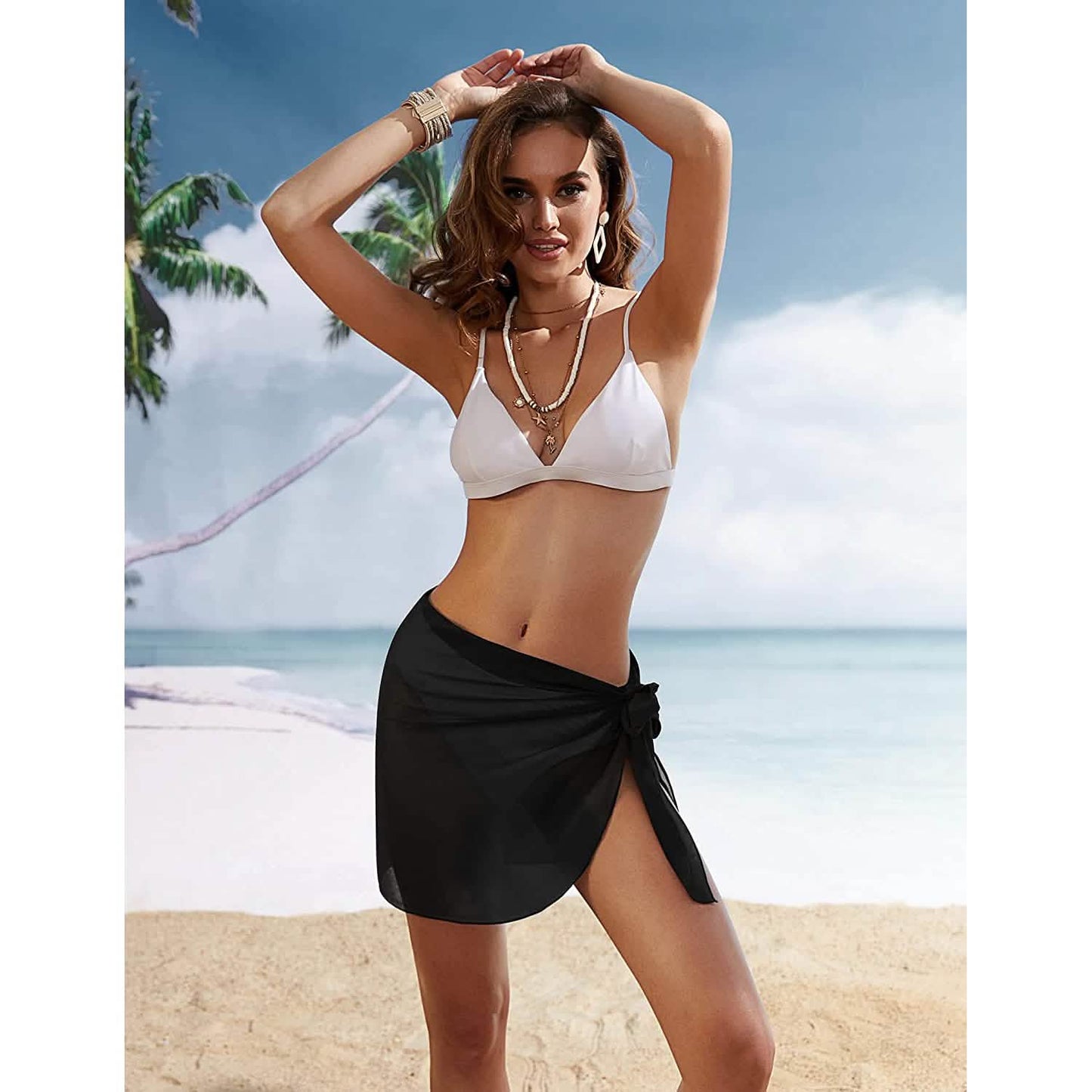 Women's Short Sarongs Beach Wrap - Renee Lane Company