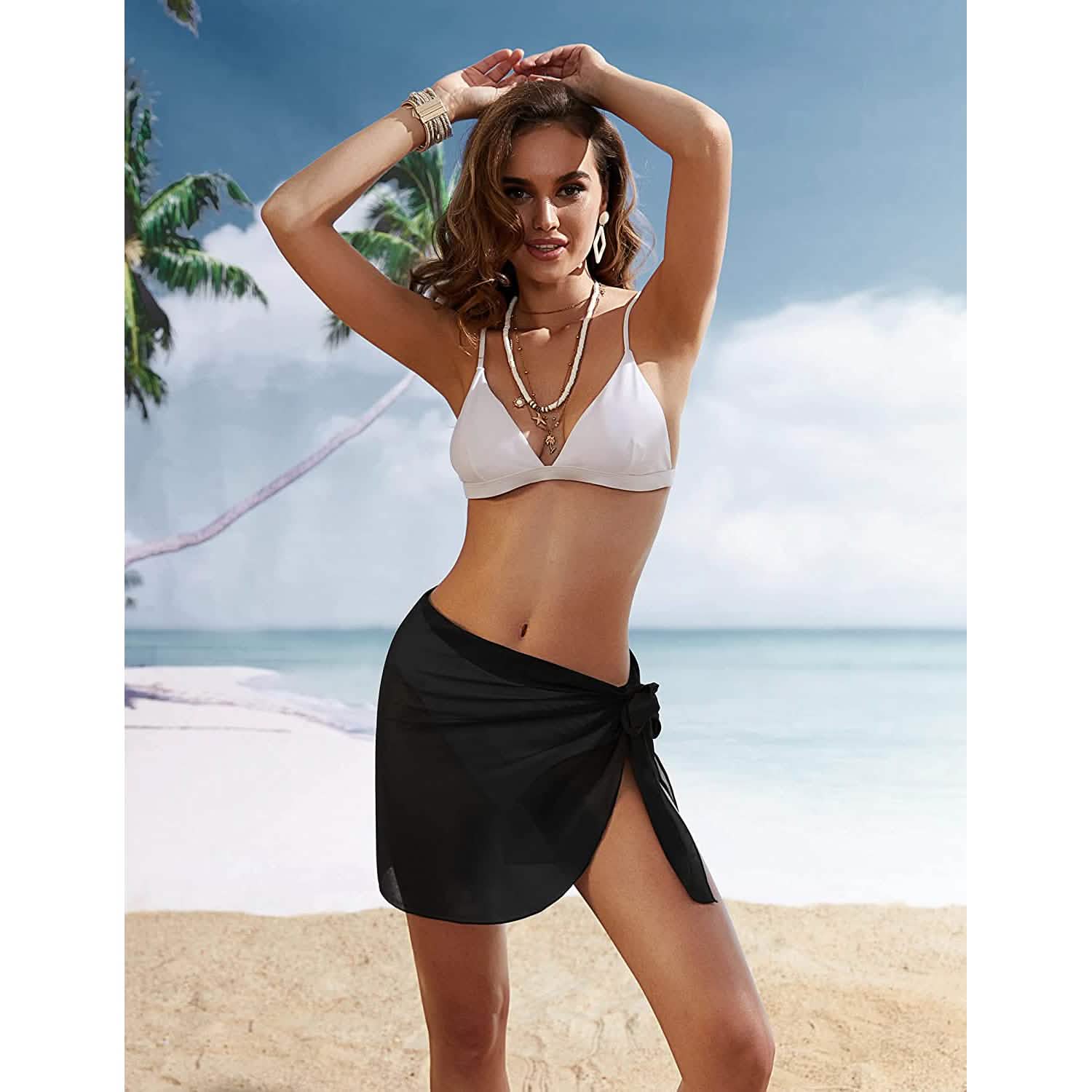 Women's Short Sarongs Beach Wrap - Renee Lane Company