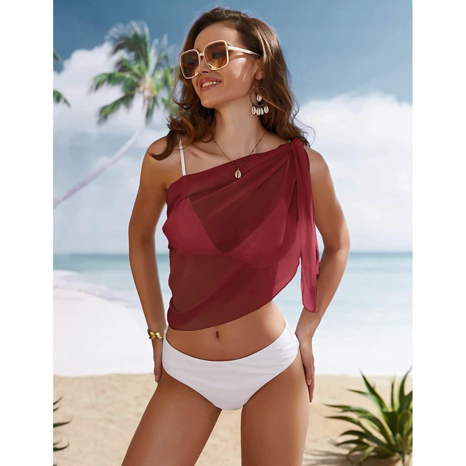 Women's Short Sarongs Beach Wrap - Renee Lane Company